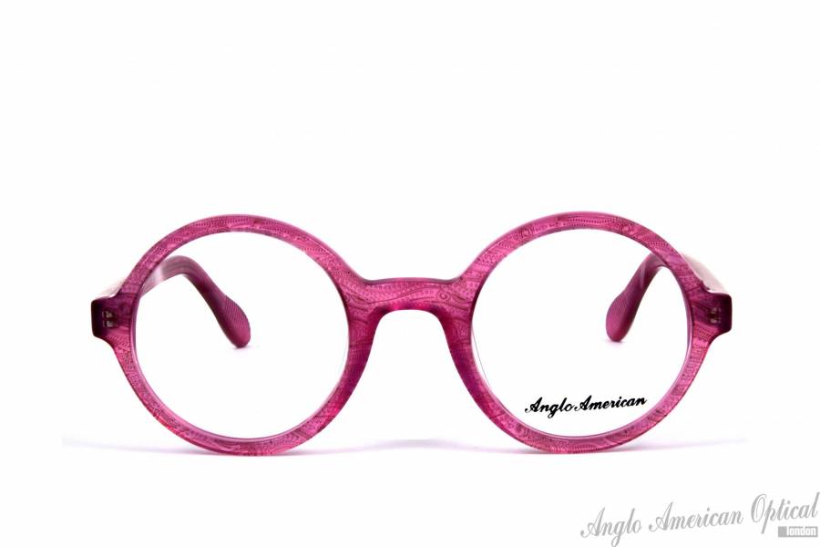 Pink Circular Anglo American Glasses