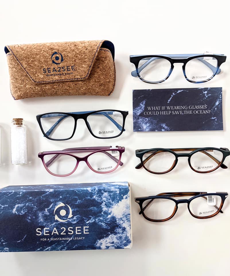 Sea2See glasses range with advertising boxes and glasses cases