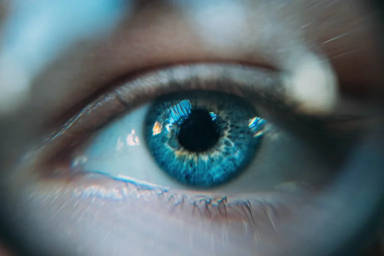 Close up of a blue eye