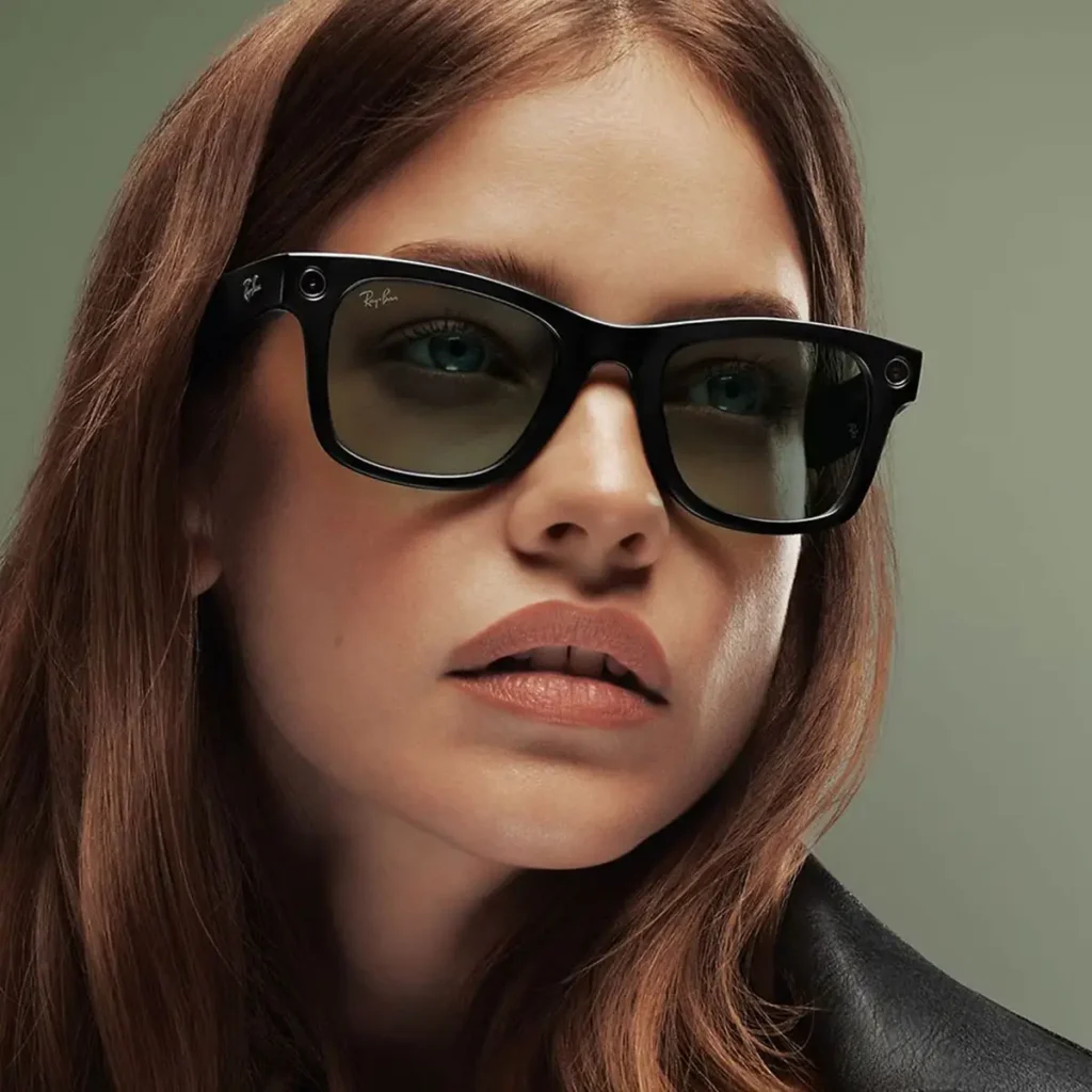 Young woman wearing Ray-Ban sunglasses