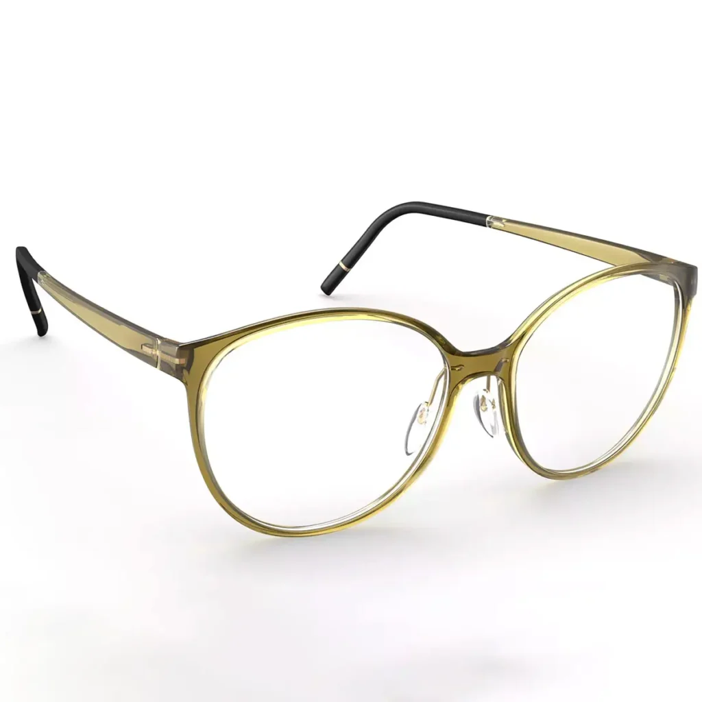 A pair of Silhouette eyewear glasses on a whit ebackground